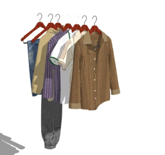 现代服饰su模型