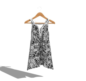 现代连衣裙su模型