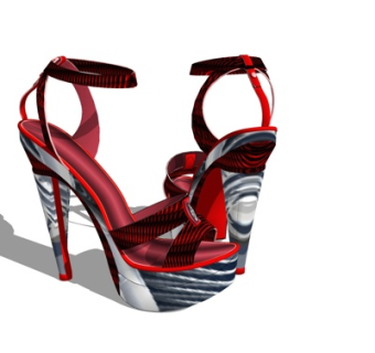 现代高跟鞋su模型