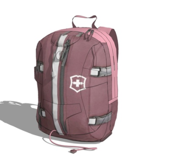 现代书包su模型