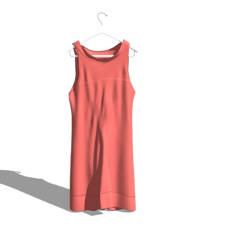 现代连衣裙su模型