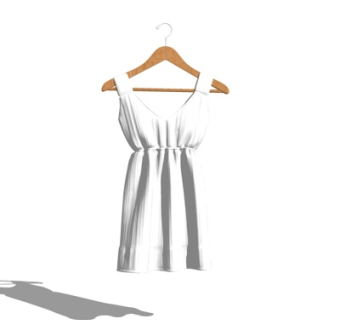 现代连衣裙su模型