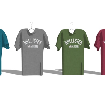 现代T恤衫su模型