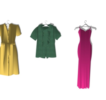 现代连衣裙su模型