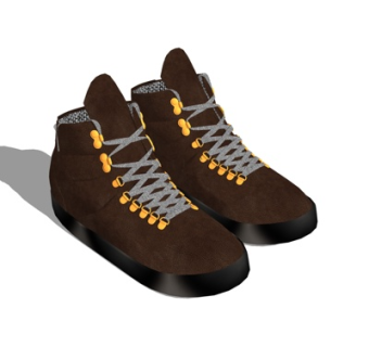 现代鞋子su模型