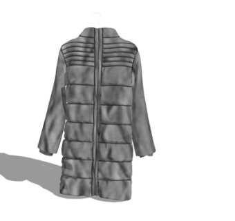 现代羽绒服su模型