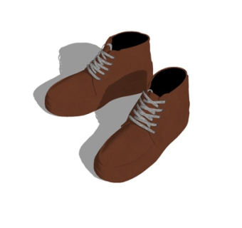 现代鞋子su模型