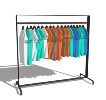 现代晾衣架su模型