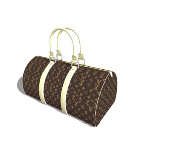 现代皮革手提包su模型