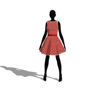 现代裙子su模型