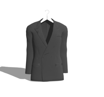 现代西装su模型