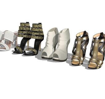 现代高跟鞋su模型