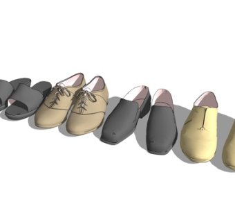 现代鞋子su模型