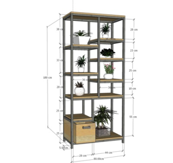 现代装饰架su模型