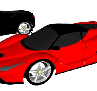 现代跑车su模型