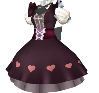 欧式哥特长裙su模型