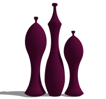 现代装饰花瓶su模型