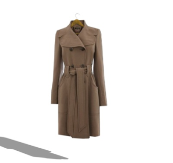 现代呢子大衣su模型