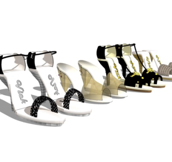 现代高跟鞋su模型