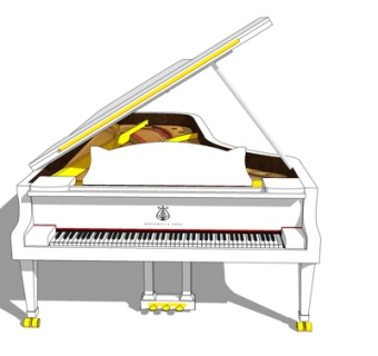 现代钢琴su模型