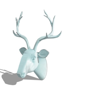 北欧鹿头挂件su模型