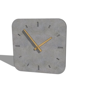 现代方形时钟su模型