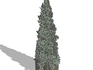 现代装饰树su模型