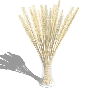 现代花瓶花卉su模型