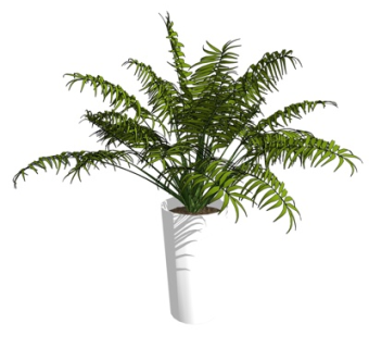 现代花瓶花卉su模型