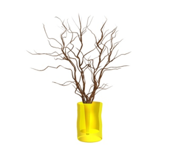 现代枯枝花瓶su模型