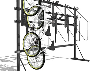 现代自行车架su模型