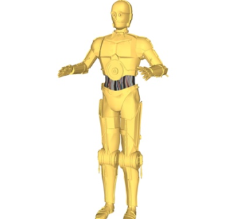 现代机器人摆件su模型