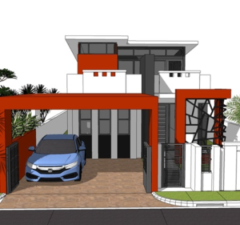 现代独栋别墅su模型