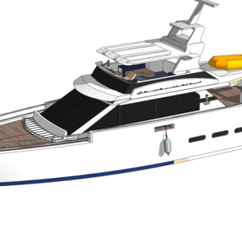 现代游轮su模型