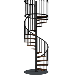 现代旋转楼梯su模型