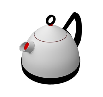 现代热水壶su模型