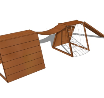 现代滑梯设备su模型