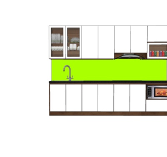 现代多功能橱柜su模型