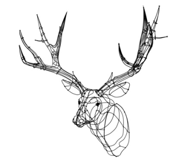 北欧鹿头挂件su模型