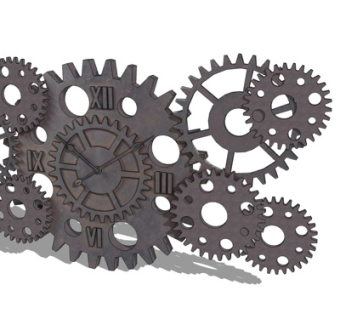 工业风齿轮时钟su模型