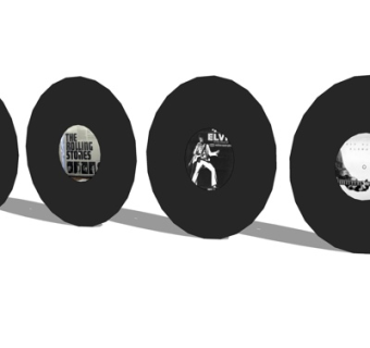 现代唱片光盘su模型