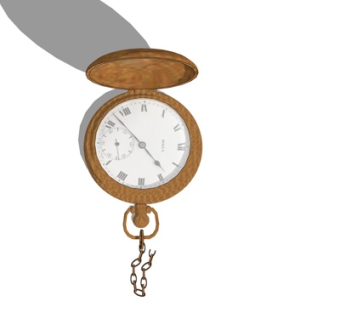 现代怀表su模型