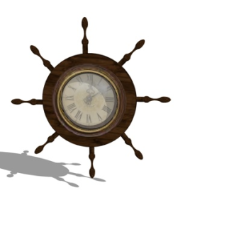 欧式挂钟su模型
