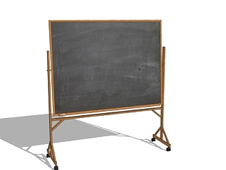 现代会议室小黑板su模型