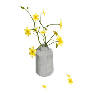 现代花瓶花卉su模型