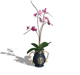 现代花瓶花卉su模型