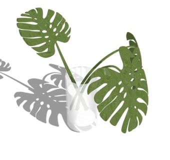 现代花瓶花卉su模型