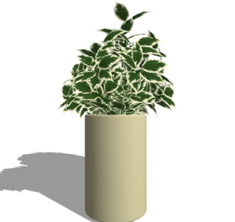 现代花瓶花卉su模型