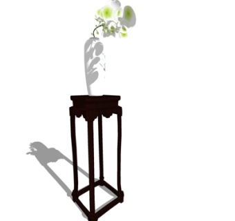 现代花瓶花卉su模型