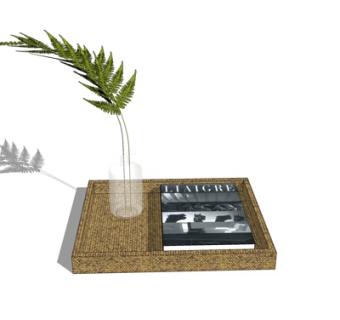 现代玻璃花瓶su模型